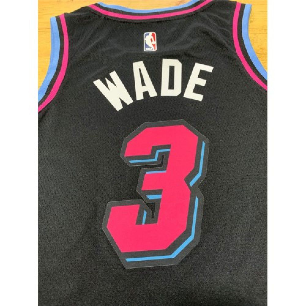 Men's Miami Heat Dwyane Wade #3 Black Swingman Jersey - City Edition-Pro Kit Vault | Brand New 26/27 Sports Jerseys
